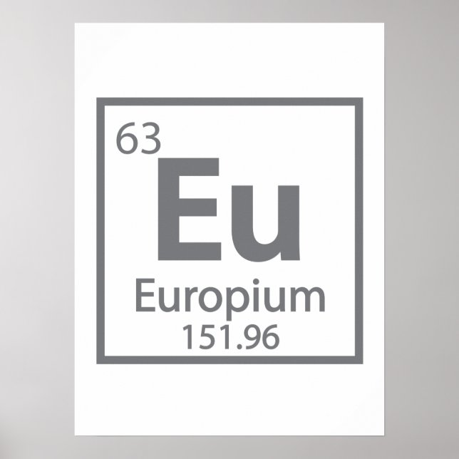 Europium - Europe Science Periodic Table design Poster (Front)
