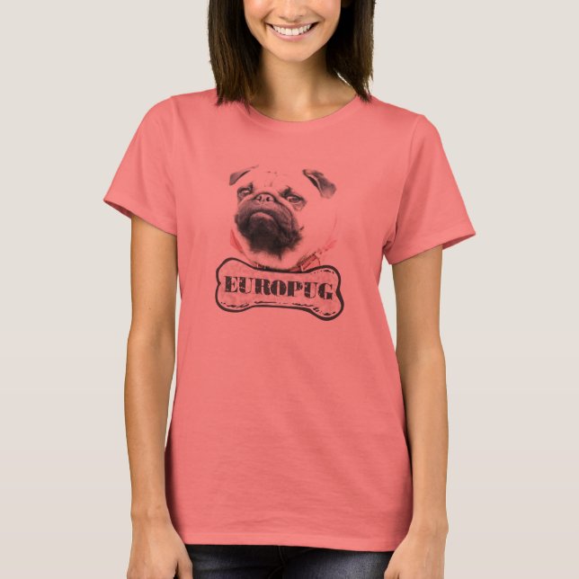 Europug Brutal Face Ladies Ringer T-Shirt (Front)