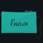 Euros wristlet<br><div class="desc">Perfect for those who travel and like to store their euros, pesos, and rubles in an easy to find & go bag.</div>