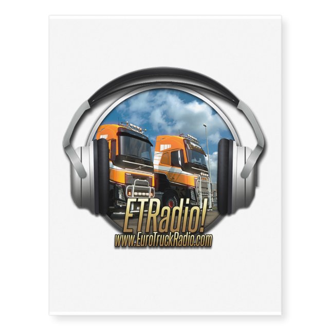 EuroTruck Radio Temporary Tattoos (Front)