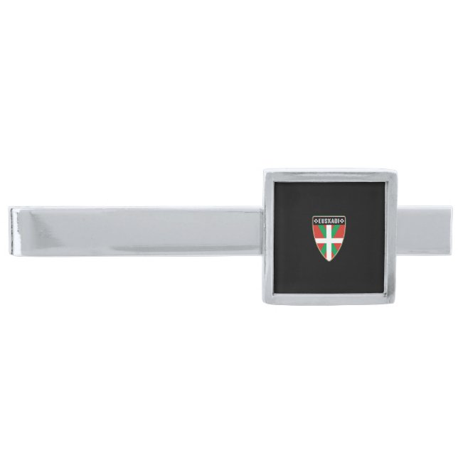 Euskadi Basque Country Silver Finish Tie Bar (Front)
