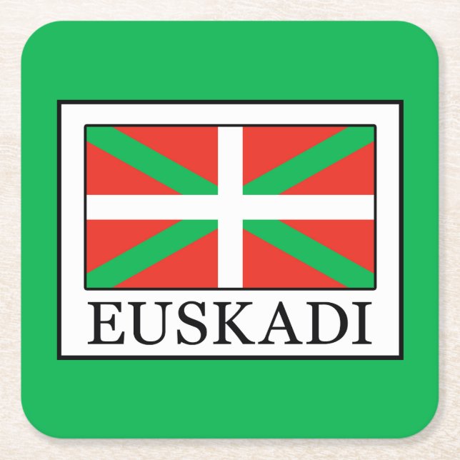 Euskadi Square Paper Coaster (Front)