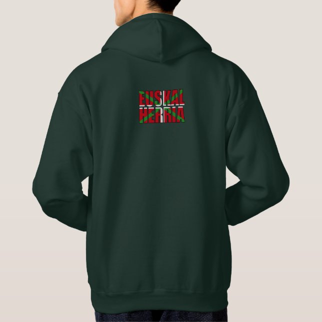 Euskal Herria forms the Basque flag: Ikurriña, Hoodie (Back)