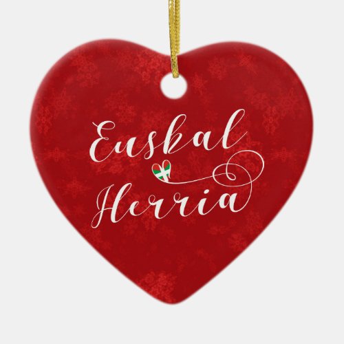 Euskal Herria Heart Christmas Tree Ornament