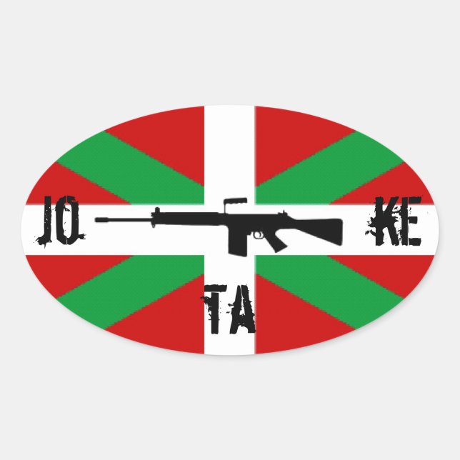 EUSKAL HERRIA JO TA KE OVAL STICKER (Front)