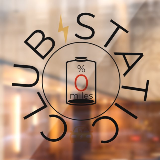 EV Club Static Window Cling (Sheet 2)