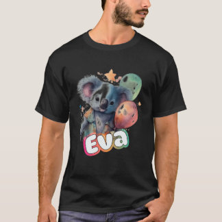 Eva - Adorable Girl Name With Cute Koala T-Shirt
