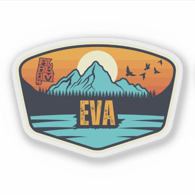 Eva, Alabama Sticker (Front)