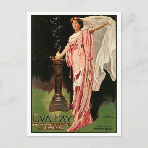Eva Fay  The High Priestess of Mysticism Magic Postcard