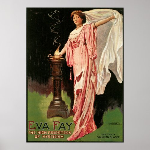 Eva Fay  The High Priestess of Mysticism Magic Poster