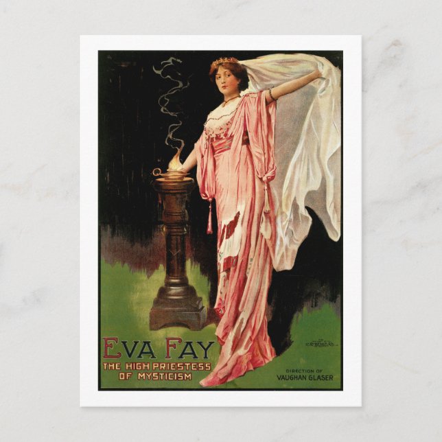 Eva Fay ~ The High Priestess of Mysticism Postcard (Front)