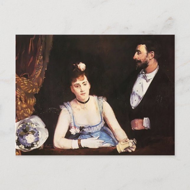 Eva Gonzales- A Box at the Italian Theatre Postcard (Front)