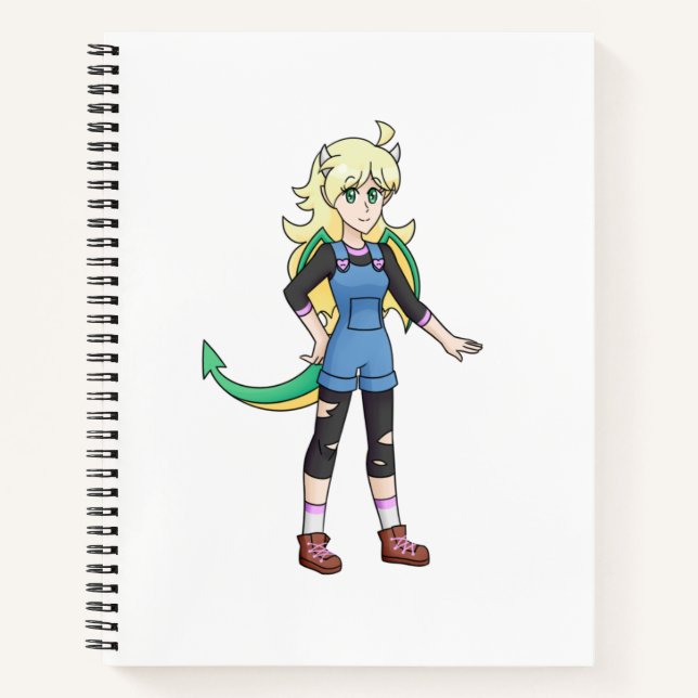Eva Lightheart the Draconic Humanoid notebook  (Front)