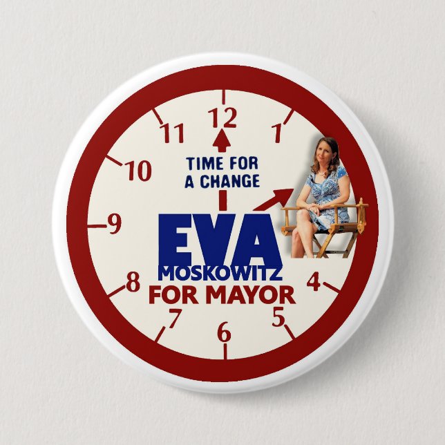 Eva Moskowitz for NYC Mayor 2013 Button (Front)