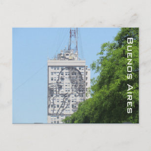 eva peron mural postcard