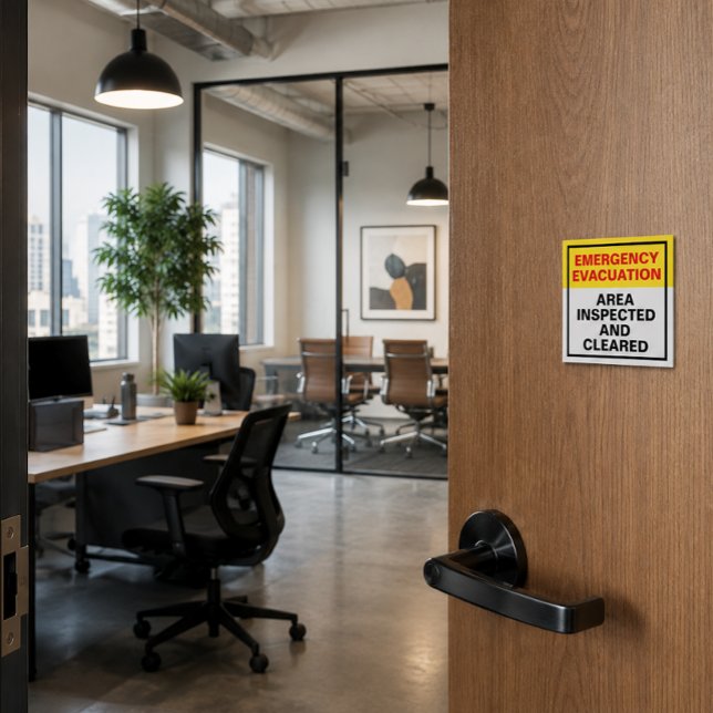 Evacuation Door Status Labels for Offices Post-it Notes (Clearly identify inspected and cleared offices during fire drills and emergency evacuations.)