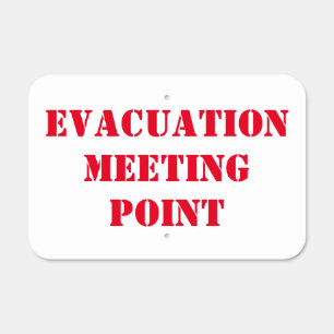 EVACUATION MEETING POINT COMPANY SOS METAL SIGN