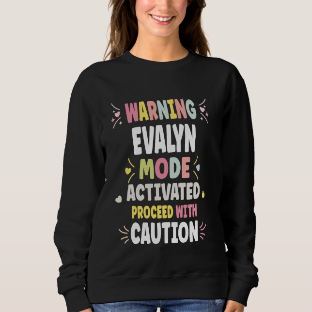 EVALYN Personalized Women's  Custom EVALYN Sweatshirt (Front)