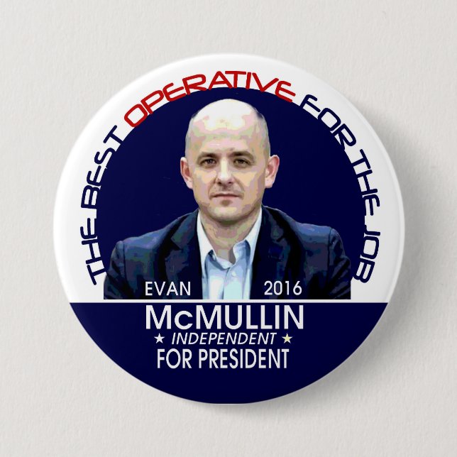 Evan McMullin 2016 Pinback Button (Front)