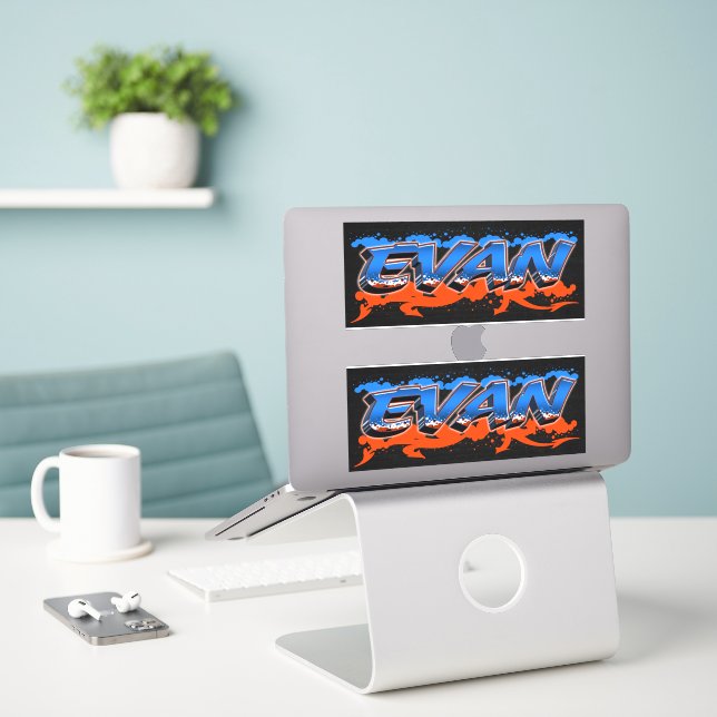 Evan Vorname Name Graffiti Sticker | Zazzle