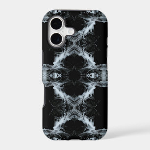Evanescence Abstract White on Black Fluid Art iPhone 17 Case