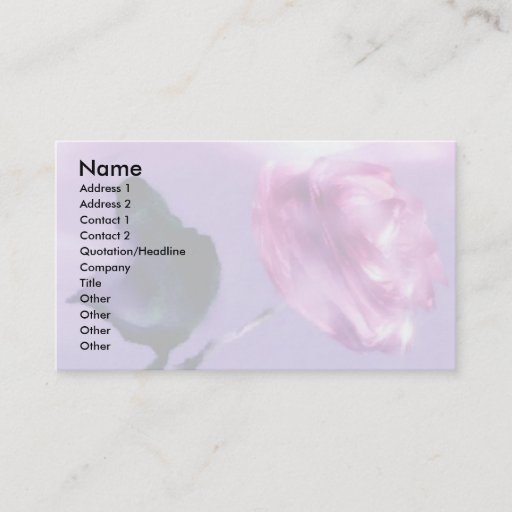 Customizable Evanescent Rose Business Card
