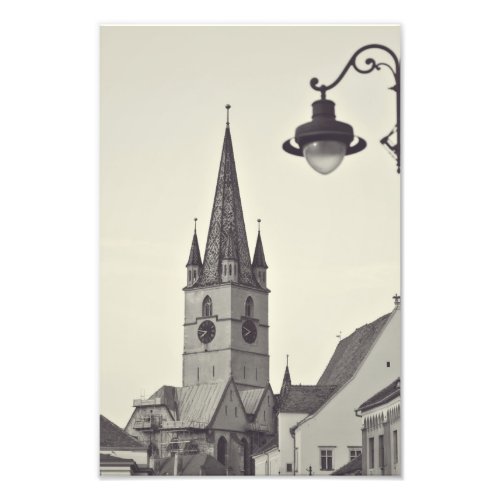 Evangelical church tower Sibiu Photo Print