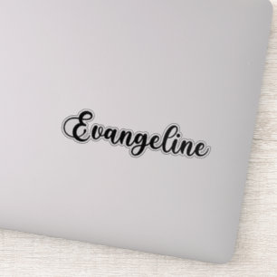 Evangeline Name - Handwritten Calligraphy Sticker
