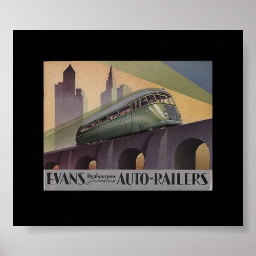 Evans Auto Railers 1930s Poster