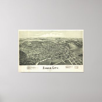Evans City  Pennsylvania (1900) Canvas Print by TheArts at Zazzle