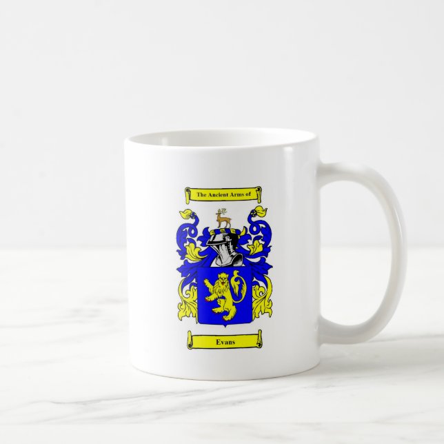 Evans Coat of Arms Coffee Mug (Right)