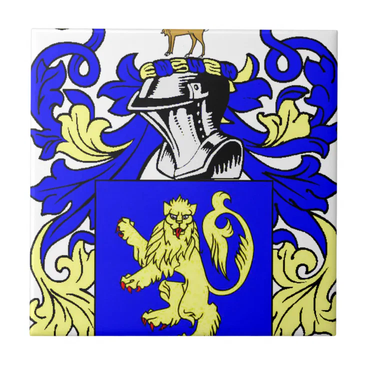 Evans Coat of Arms Tile Zazzle