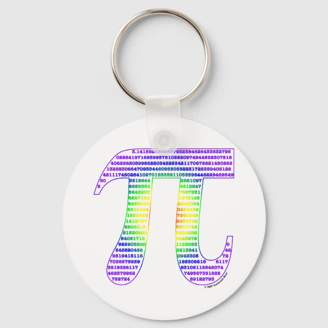 Evan's Pi #1 Keychain (Front)