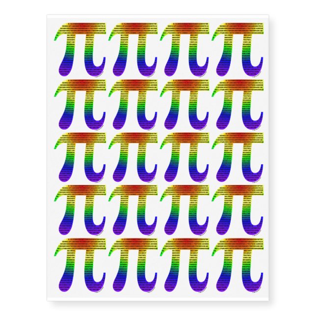 Evan's Pi #2 Temporary Tattoos (Front)