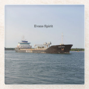 Evans Spirit glass coaster
