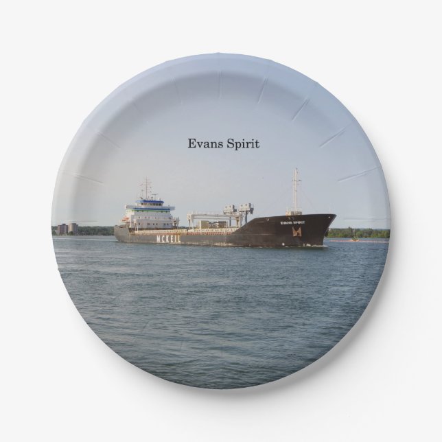 Evans Spirit paper plate (Front)