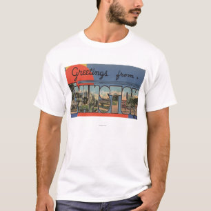 Evanston, Illinois - Large Letter Scenes T-Shirt