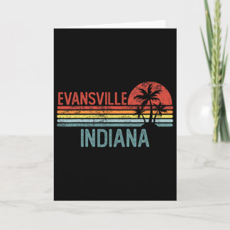 Evansville Indiana Funny Usa City Trip Home Roots  Card
