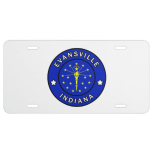 Evansville Indiana License Plate