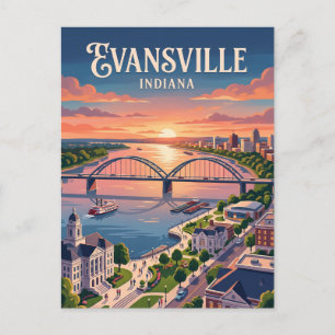 Evansville, Indiana Postcard