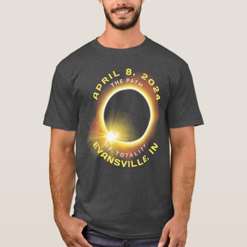 Evansville Indiana Solar Eclipse Totality April 8  T_Shirt