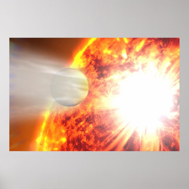Evaporation Of Hd 189733b's Atmosphere Poster (Front)