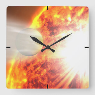 Evaporation Of Hd 189733b's Atmosphere Square Wall Clock