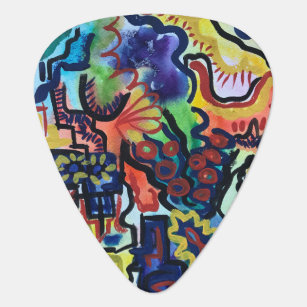 hand painted guitar picks