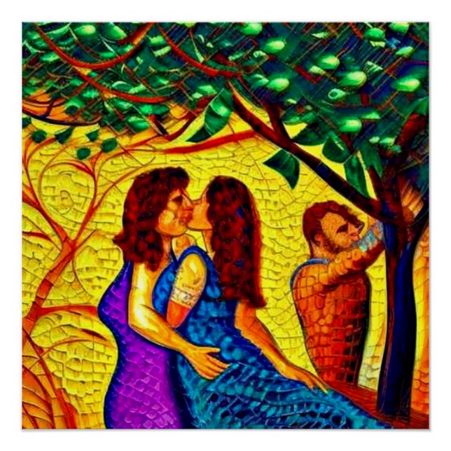 Eve and Friend with Adam Poster (Front)