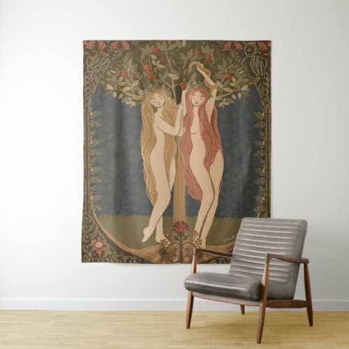 Eve and Lilith Tapestry