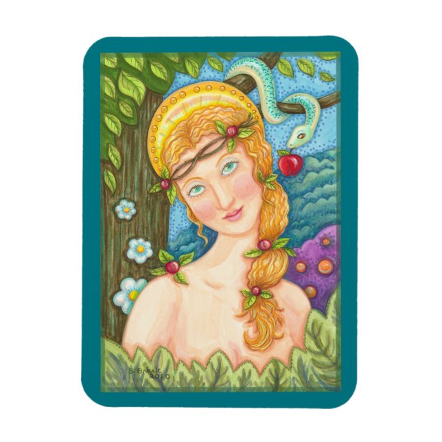 EVE And Serpent Medieval Garden Of Eden MAGNET (Vertical)