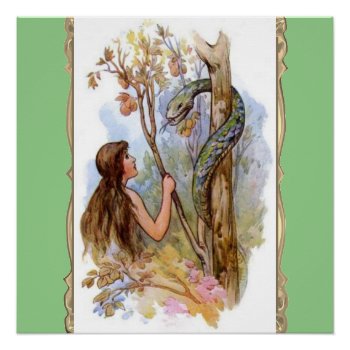 Eve And The Serpent Poster by justcrosses at Zazzle