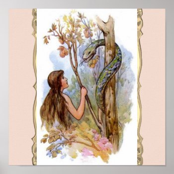 Eve And The Serpent Poster by justcrosses at Zazzle
