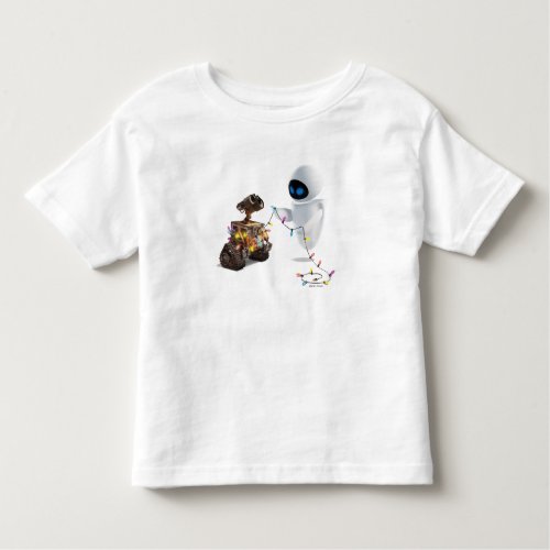 Eve and WALL_E with Christmas Lights Toddler T_shirt